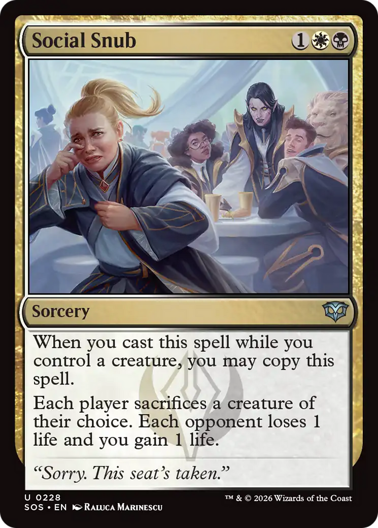 Social Snub [Secrets of Strixhaven] MTG Single Magic: The Gathering | Red Claw Gaming