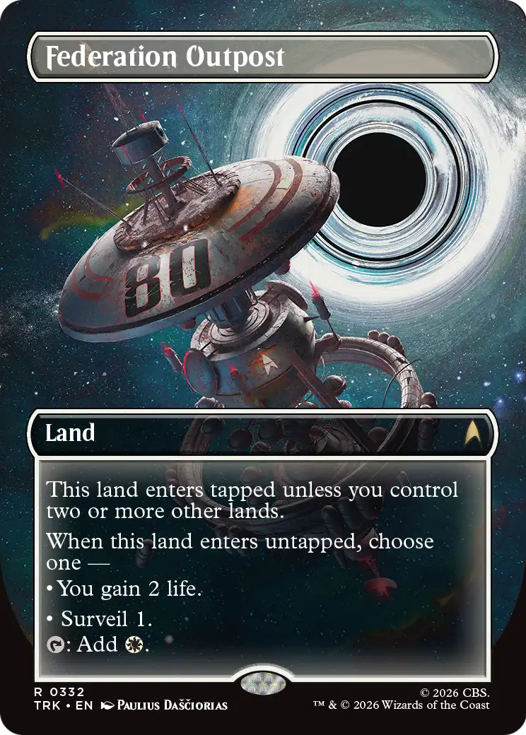 Federation Outpost (Borderless) [Star Trek] MTG Single Magic: The Gathering | Red Claw Gaming