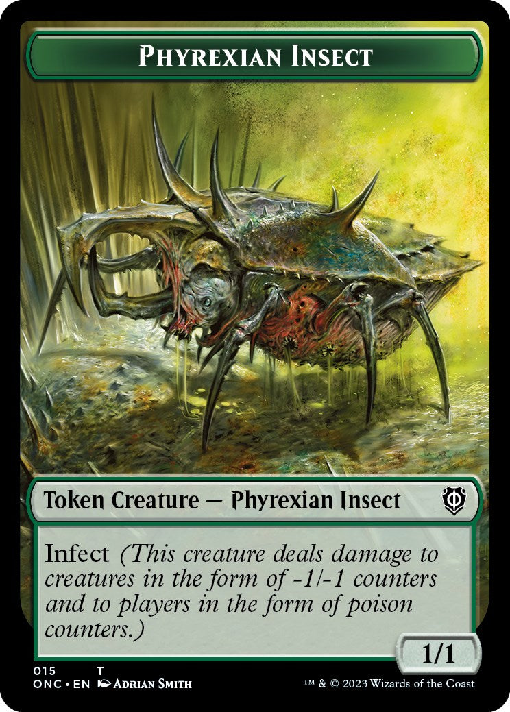 Phyrexian Wurm // Phyrexian Insect Double-Sided Token [Phyrexia: All Will Be One Commander Tokens] MTG Single Magic: The Gathering | Red Claw Gaming