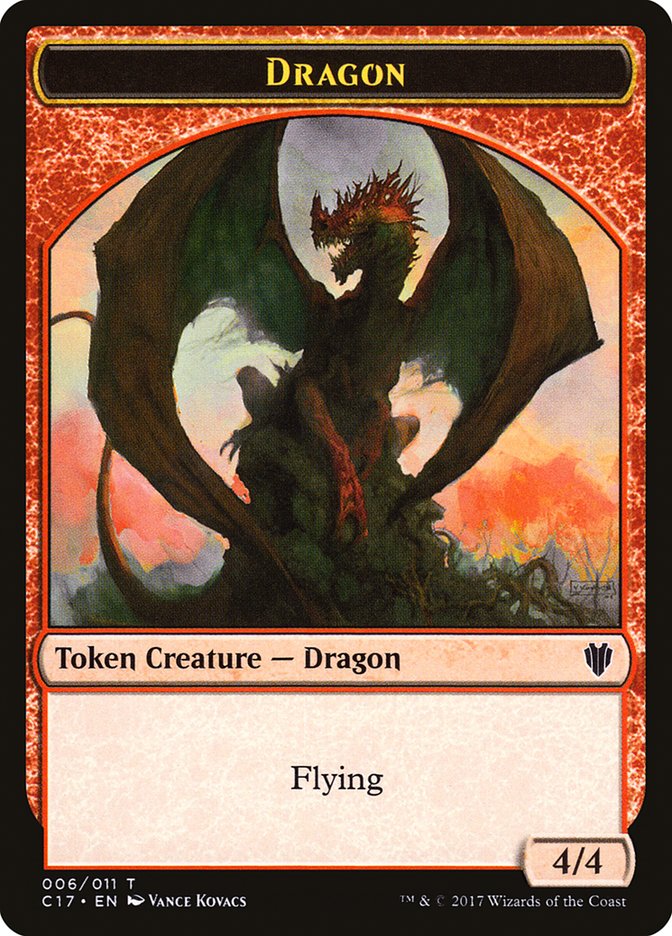 Cat Dragon // Dragon (006) Double-Sided Token [Commander 2017 Tokens] MTG Single Magic: The Gathering | Red Claw Gaming