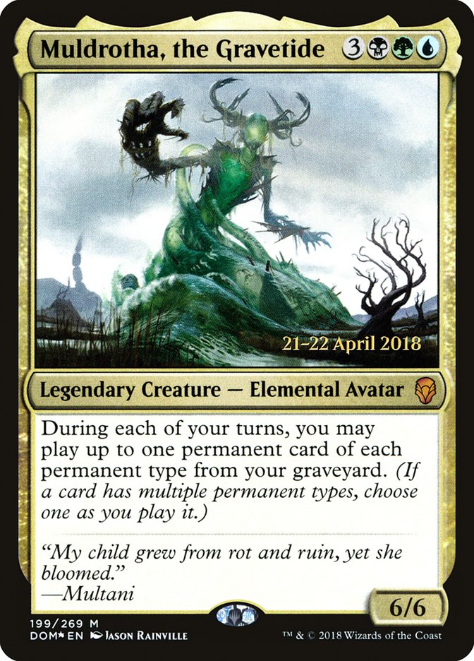 Muldrotha, the Gravetide [Dominaria Prerelease Promos] MTG Single Magic: The Gathering | Red Claw Gaming