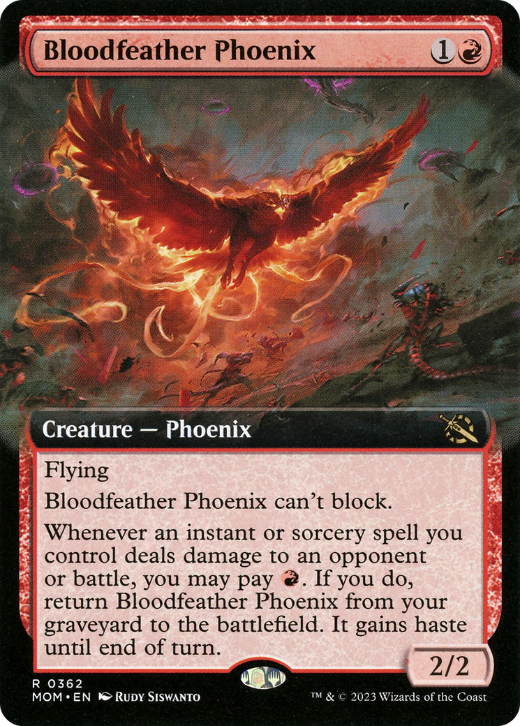 Bloodfeather Phoenix (Extended Art) [March of the Machine] MTG Single Magic: The Gathering    | Red Claw Gaming