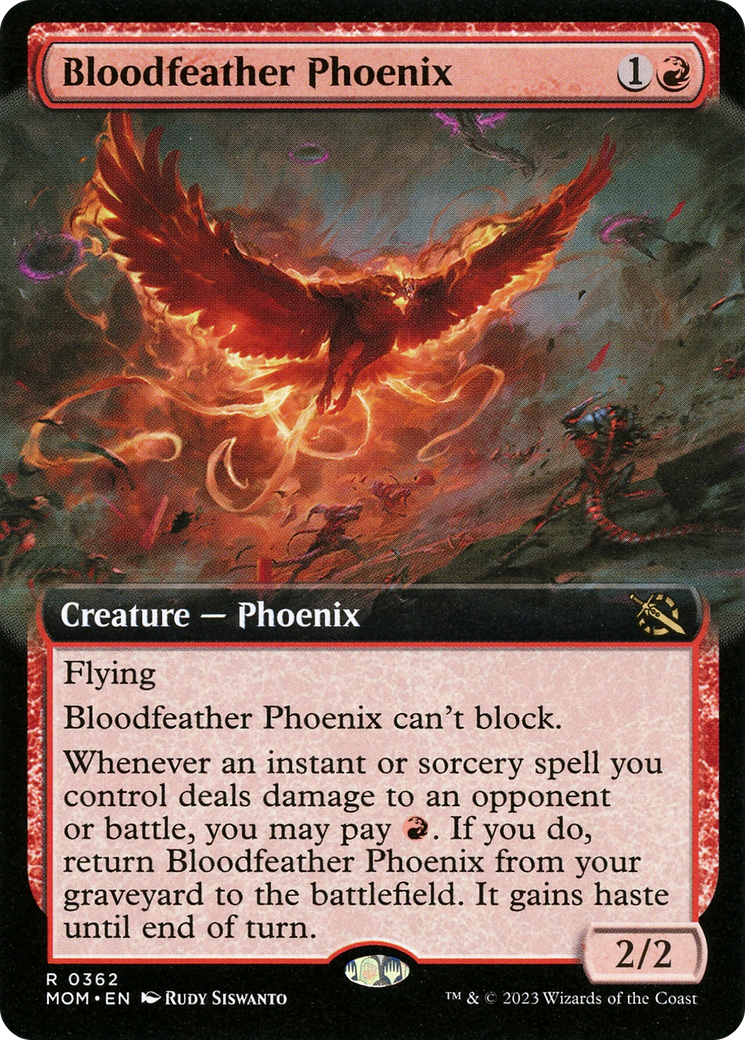 Bloodfeather Phoenix (Extended Art) [March of the Machine] MTG Single Magic: The Gathering | Red Claw Gaming