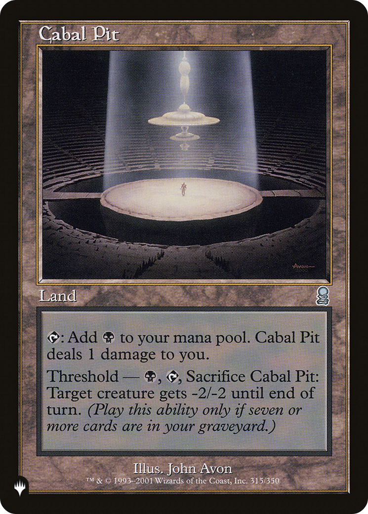 Cabal Pit [The List] MTG Single Magic: The Gathering | Red Claw Gaming