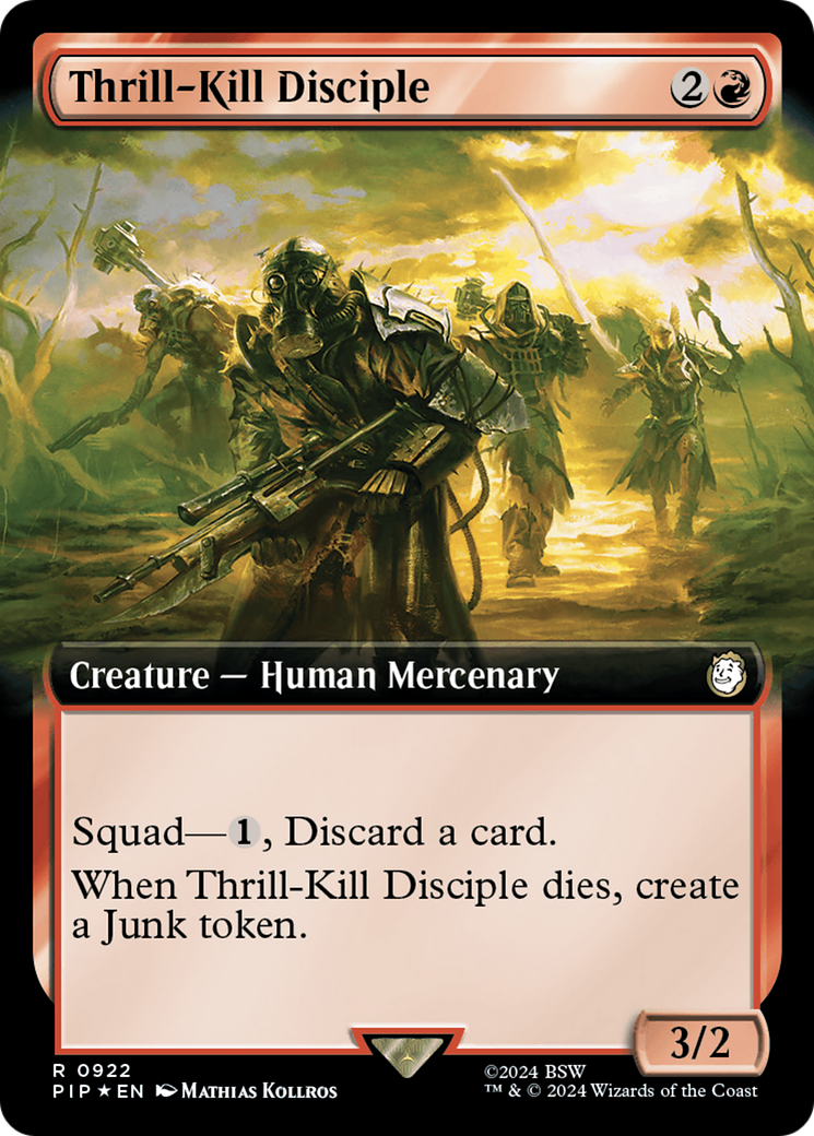 Thrill-Kill Disciple (Extended Art) (Surge Foil) [Fallout] MTG Single Magic: The Gathering | Red Claw Gaming