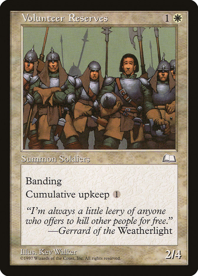 Volunteer Reserves [Weatherlight] MTG Single Magic: The Gathering | Red Claw Gaming