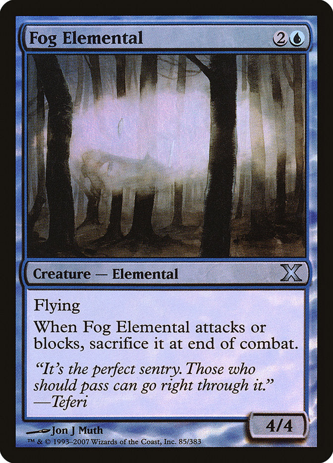 Fog Elemental (Premium Foil) [Tenth Edition] MTG Single Magic: The Gathering | Red Claw Gaming