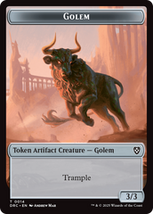 Golem (0014) // Thopter (0010) Double-Sided Token [Aetherdrift Commander Tokens] MTG Single Magic: The Gathering | Red Claw Gaming