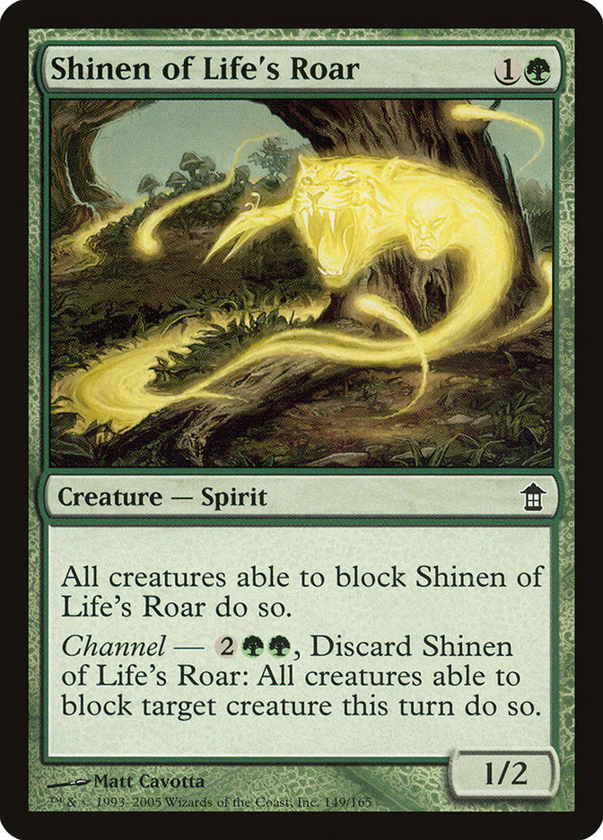 Shinen of Life's Roar [Saviors of Kamigawa] MTG Single Magic: The Gathering    | Red Claw Gaming