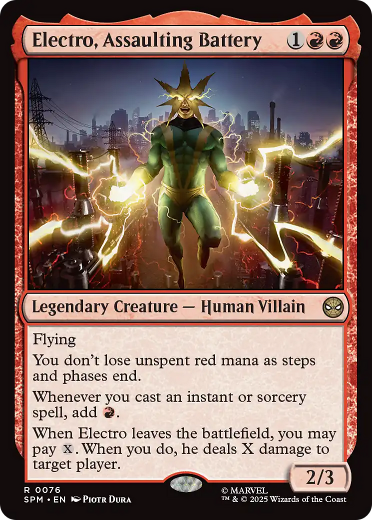 Electro, Assaulting Battery [Marvel's Spider-Man] MTG Single Magic: The Gathering | Red Claw Gaming
