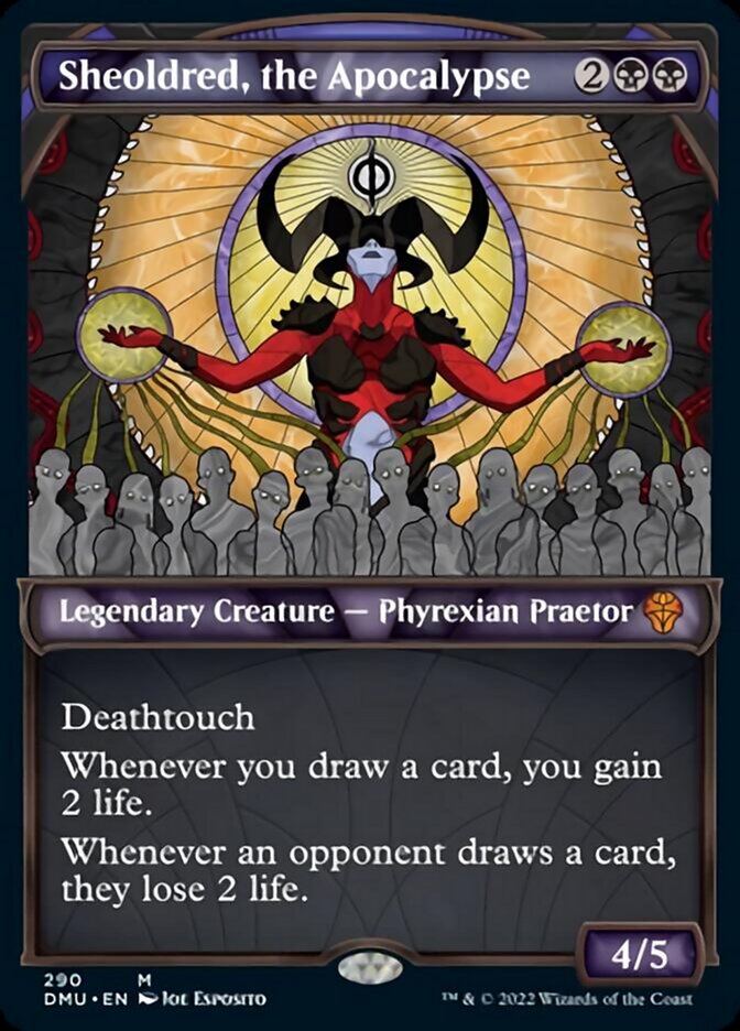 Sheoldred, the Apocalypse (Showcase) [Dominaria United] MTG Single Magic: The Gathering | Red Claw Gaming