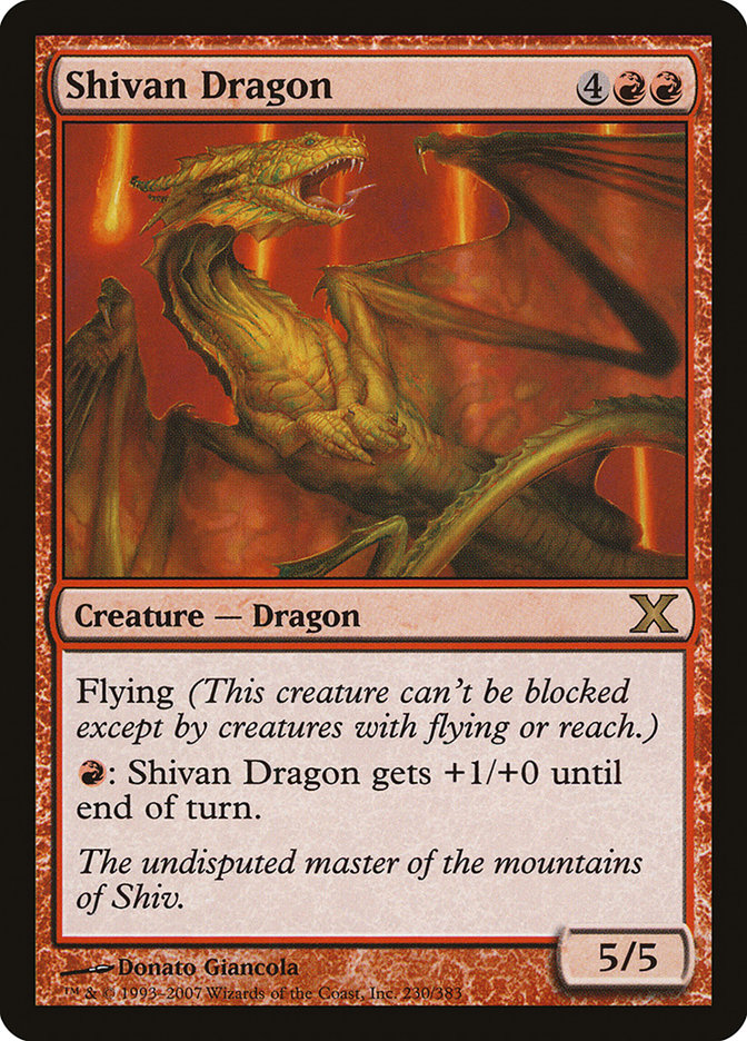 Shivan Dragon [Tenth Edition] MTG Single Magic: The Gathering | Red Claw Gaming