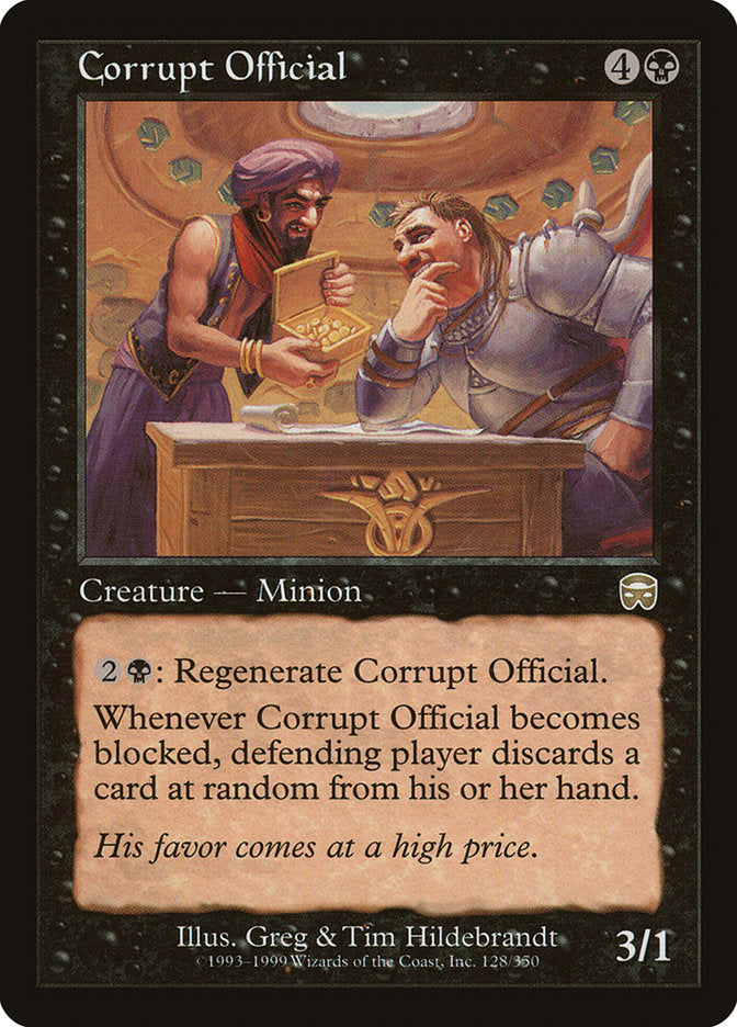 Corrupt Official [Mercadian Masques] MTG Single Magic: The Gathering | Red Claw Gaming