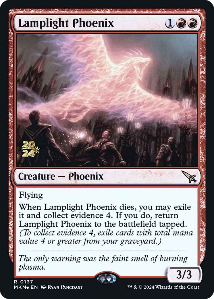Lamplight Phoenix [Murders at Karlov Manor Prerelease Promos] MTG Single Magic: The Gathering    | Red Claw Gaming