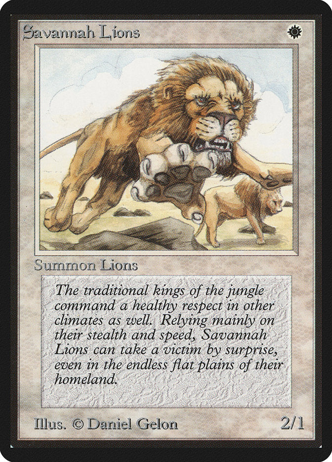 Savannah Lions [Beta Edition] MTG Single Magic: The Gathering | Red Claw Gaming