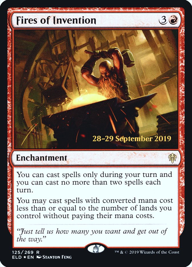 Fires of Invention [Throne of Eldraine Prerelease Promos] MTG Single Magic: The Gathering | Red Claw Gaming