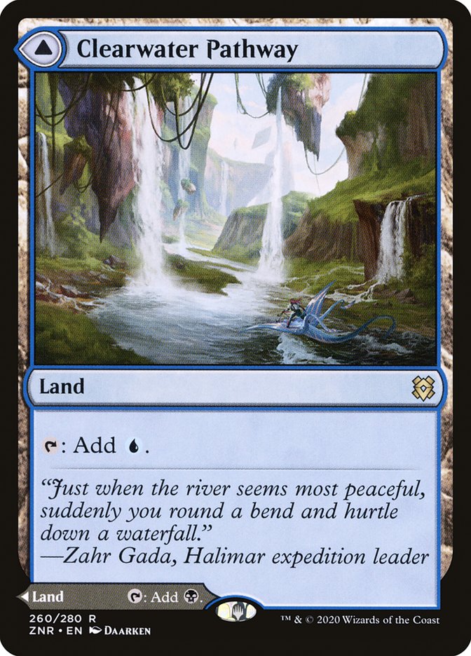 Clearwater Pathway // Murkwater Pathway [Zendikar Rising] MTG Single Magic: The Gathering | Red Claw Gaming