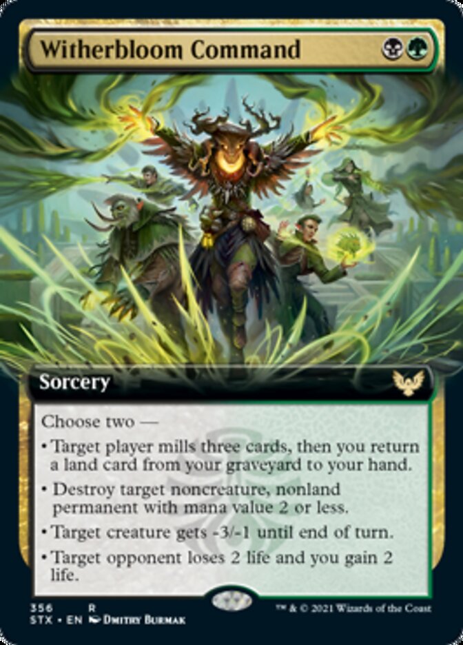 Witherbloom Command (Extended Art) [Strixhaven: School of Mages] MTG Single Magic: The Gathering | Red Claw Gaming