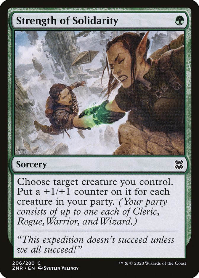 Strength of Solidarity [Zendikar Rising] MTG Single Magic: The Gathering | Red Claw Gaming