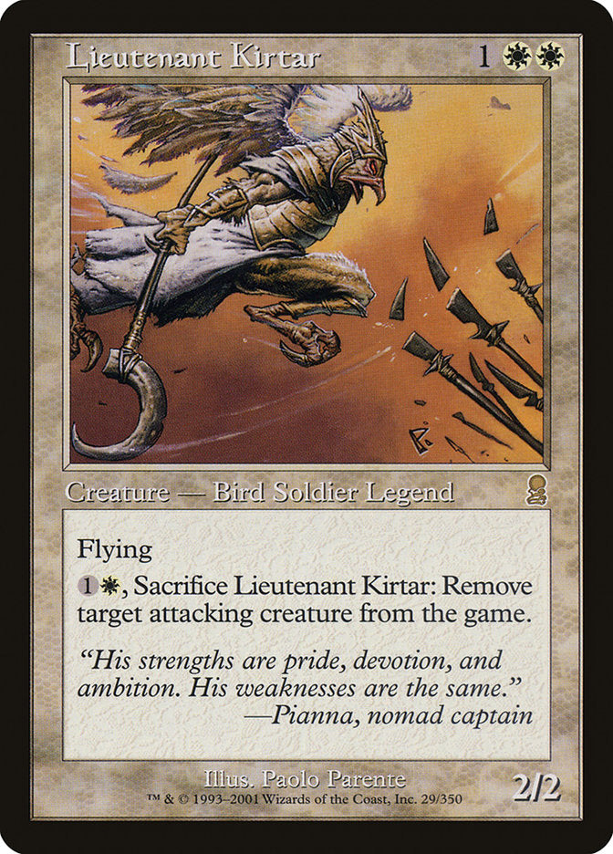 Lieutenant Kirtar [Odyssey] MTG Single Magic: The Gathering | Red Claw Gaming