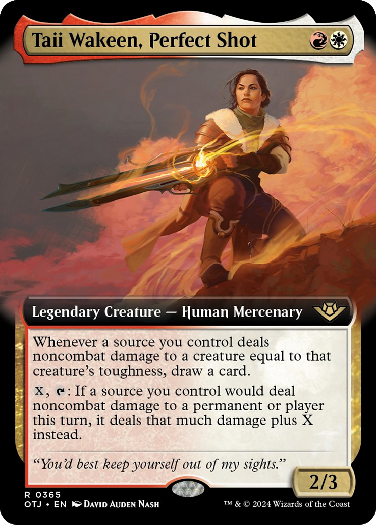 Taii Wakeen, Perfect Shot (Extended Art) [Outlaws of Thunder Junction] MTG Single Magic: The Gathering | Red Claw Gaming