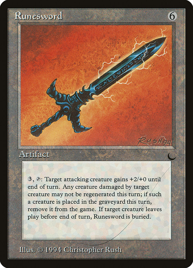 Runesword (Misprinted) [The Dark] MTG Single Magic: The Gathering | Red Claw Gaming