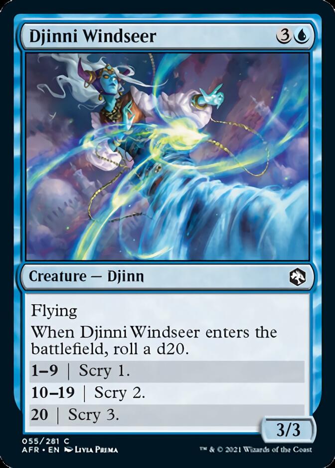 Djinni Windseer [Dungeons & Dragons: Adventures in the Forgotten Realms] MTG Single Magic: The Gathering | Red Claw Gaming