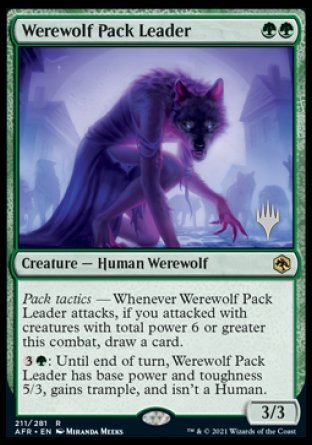 Werewolf Pack Leader (Promo Pack) [Dungeons & Dragons: Adventures in the Forgotten Realms Promos] MTG Single Magic: The Gathering | Red Claw Gaming