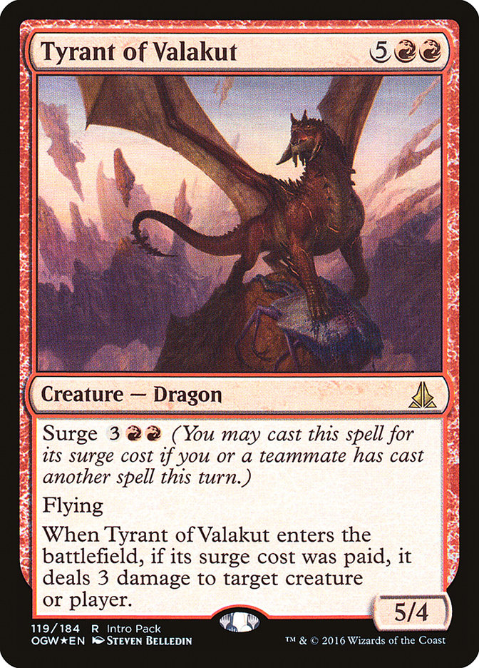 Tyrant of Valakut (Intro Pack) [Oath of the Gatewatch Promos] MTG Single Magic: The Gathering | Red Claw Gaming