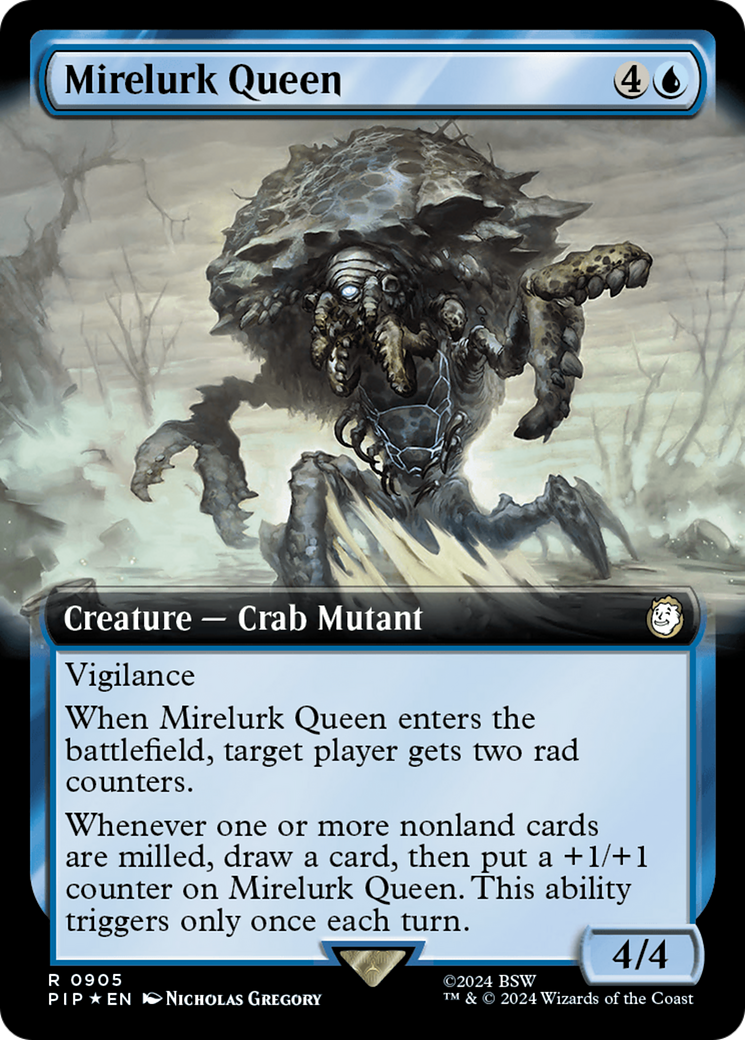 Mirelurk Queen (Extended Art) (Surge Foil) [Fallout] MTG Single Magic: The Gathering    | Red Claw Gaming