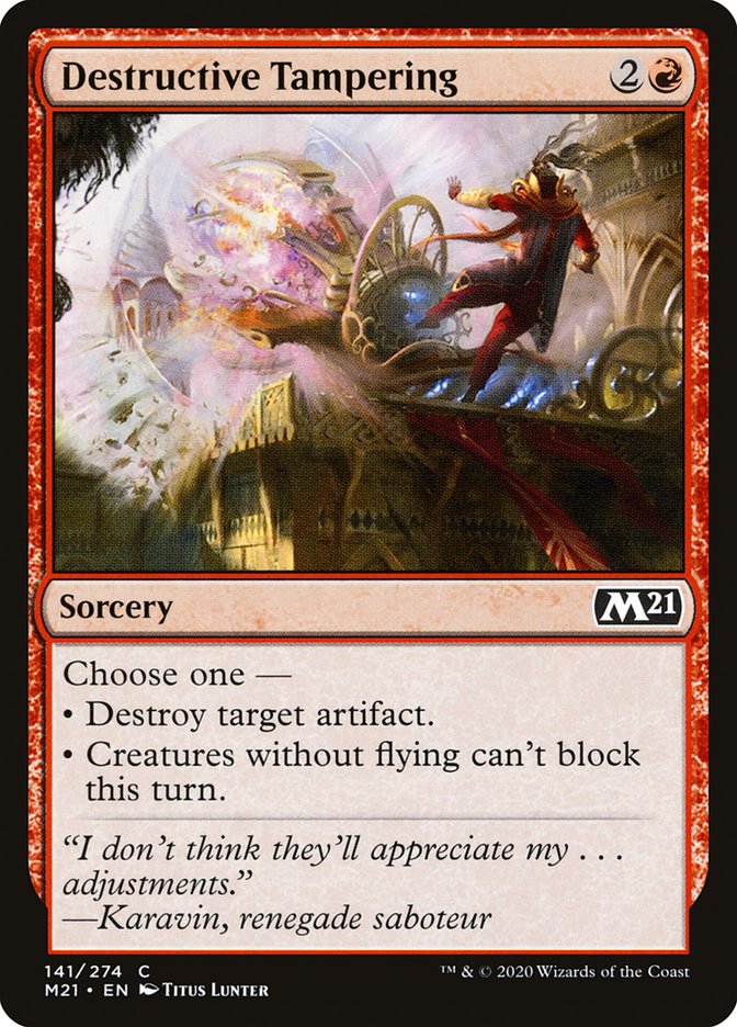 Destructive Tampering [Core Set 2021] MTG Single Magic: The Gathering | Red Claw Gaming