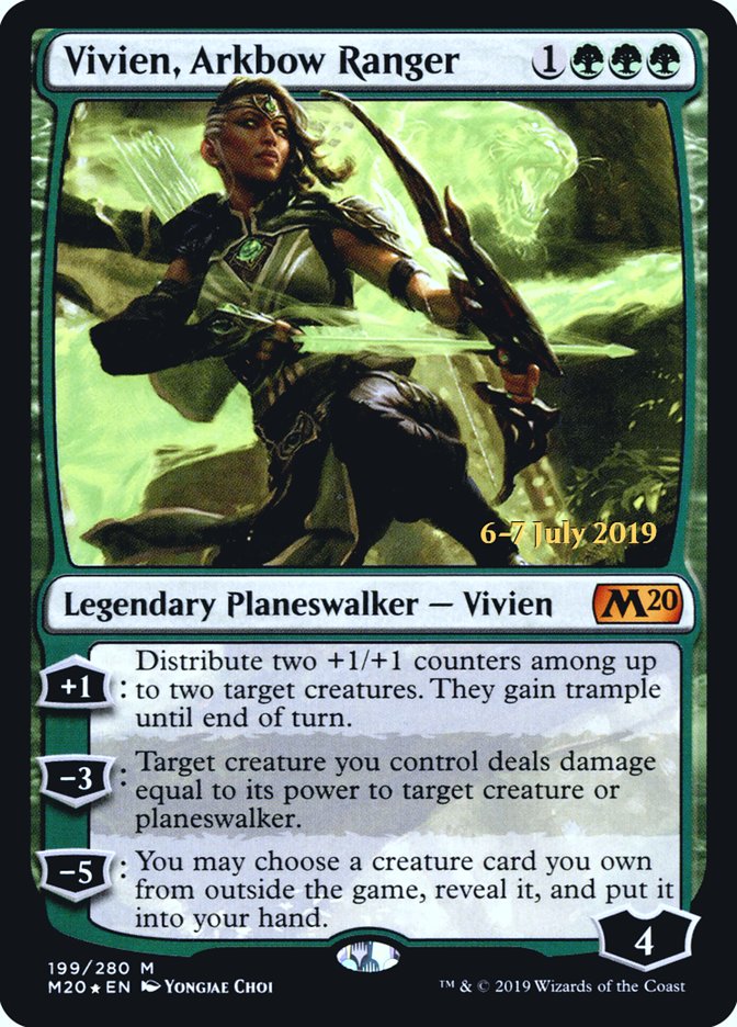 Vivien, Arkbow Ranger [Core Set 2020 Prerelease Promos] MTG Single Magic: The Gathering | Red Claw Gaming