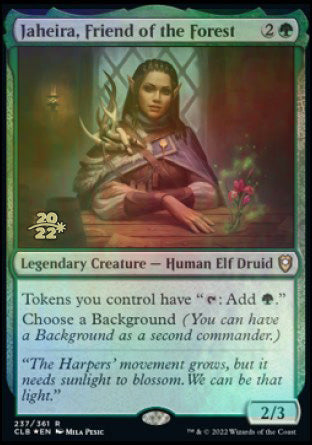 Jaheira, Friend of the Forest [Commander Legends: Battle for Baldur's Gate Prerelease Promos] MTG Single Magic: The Gathering | Red Claw Gaming