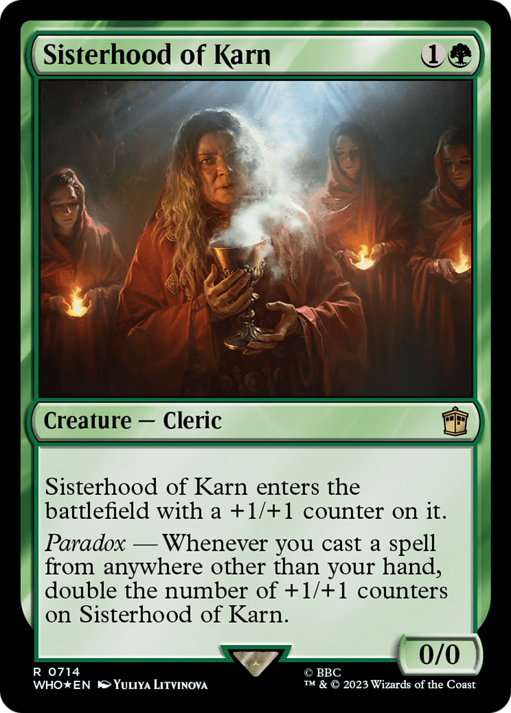 Sisterhood of Karn (Surge Foil) [Doctor Who] MTG Single Magic: The Gathering    | Red Claw Gaming