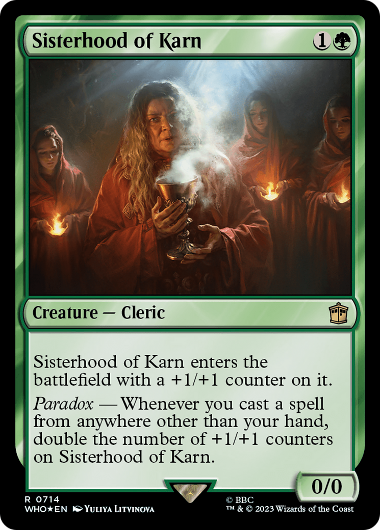 Sisterhood of Karn (Surge Foil) [Doctor Who] MTG Single Magic: The Gathering | Red Claw Gaming