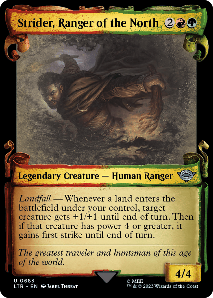 Strider, Ranger of the North [The Lord of the Rings: Tales of Middle-Earth Showcase Scrolls] MTG Single Magic: The Gathering | Red Claw Gaming