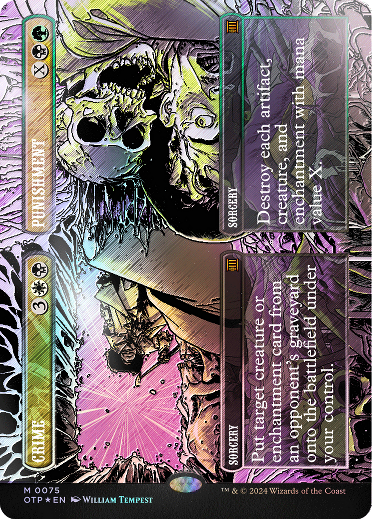 Crime // Punishment (Textured Foil) [Outlaws of Thunder Junction: Breaking News] MTG Single Magic: The Gathering | Red Claw Gaming