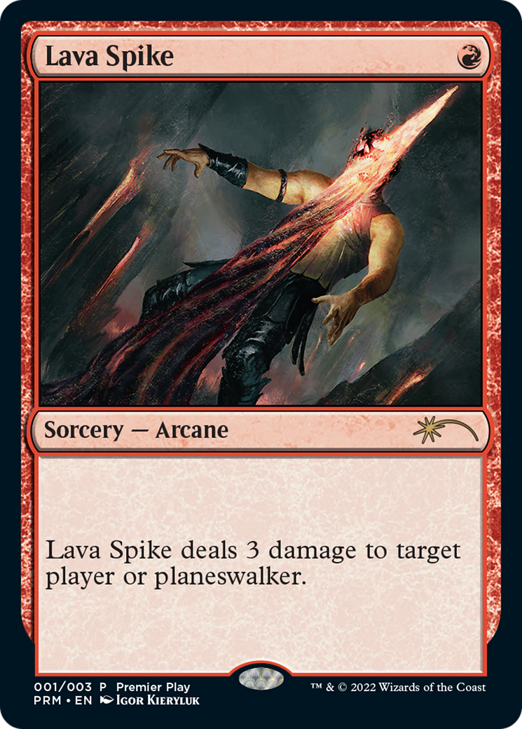 Lava Spike (Premier Play) [Pro Tour Promos] MTG Single Magic: The Gathering | Red Claw Gaming
