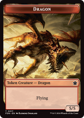 Dragon (0016) // Dragon (0017) Doubled-Sided Token [Foundations Tokens] MTG Single Magic: The Gathering | Red Claw Gaming