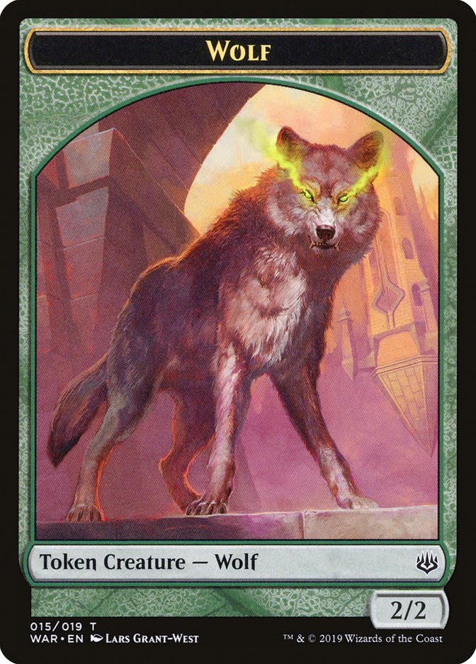 Wolf Token [War of the Spark Tokens] MTG Single Magic: The Gathering | Red Claw Gaming