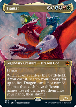 Tiamat (Borderless Alternate Art) [Dungeons & Dragons: Adventures in the Forgotten Realms] MTG Single Magic: The Gathering | Red Claw Gaming