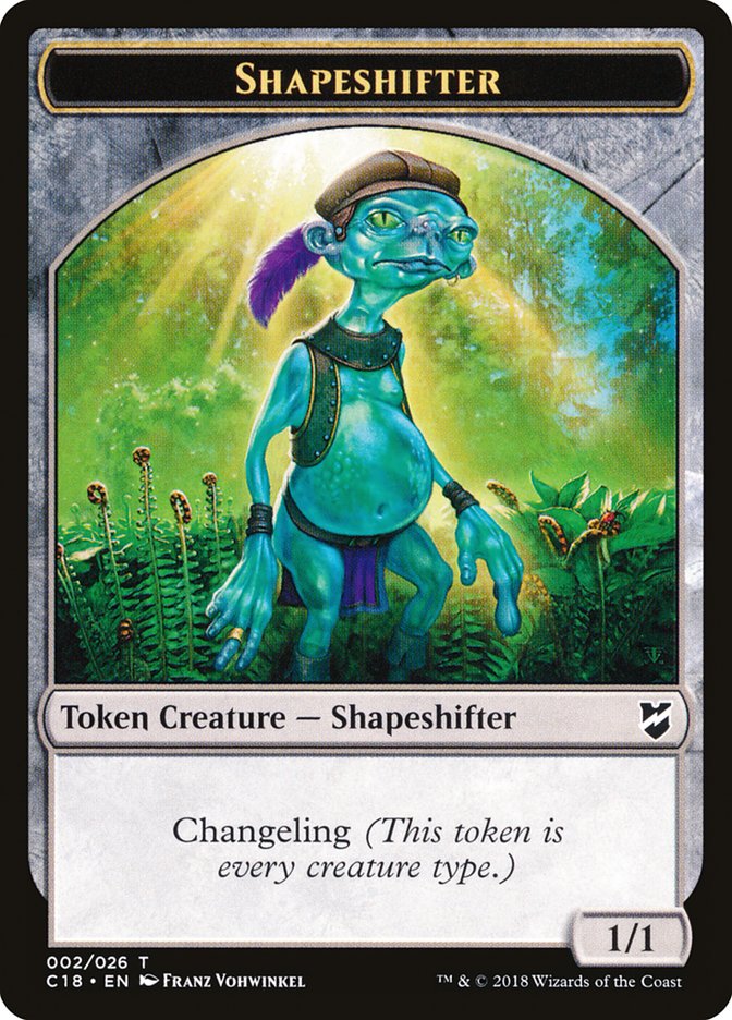 Zombie // Shapeshifter Double-Sided Token [Commander 2018 Tokens] MTG Single Magic: The Gathering | Red Claw Gaming