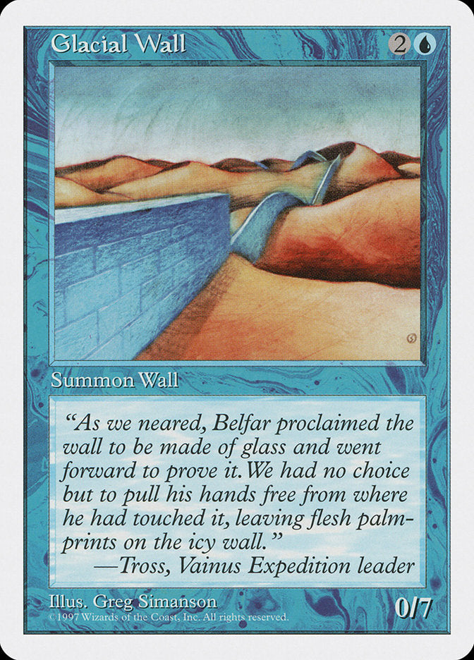 Glacial Wall [Fifth Edition] MTG Single Magic: The Gathering | Red Claw Gaming