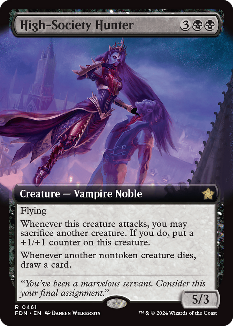 High-Society Hunter (Extended Art) [Foundations] MTG Single Magic: The Gathering | Red Claw Gaming