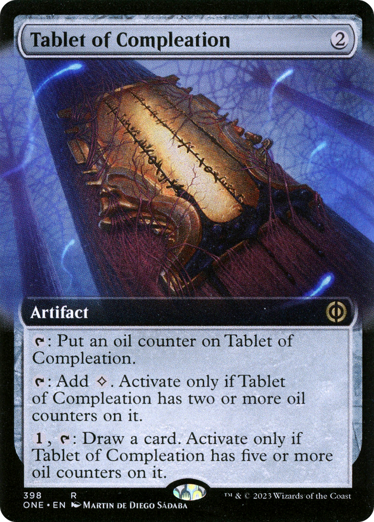 Tablet of Compleation (Extended Art) [Phyrexia: All Will Be One] MTG Single Magic: The Gathering | Red Claw Gaming