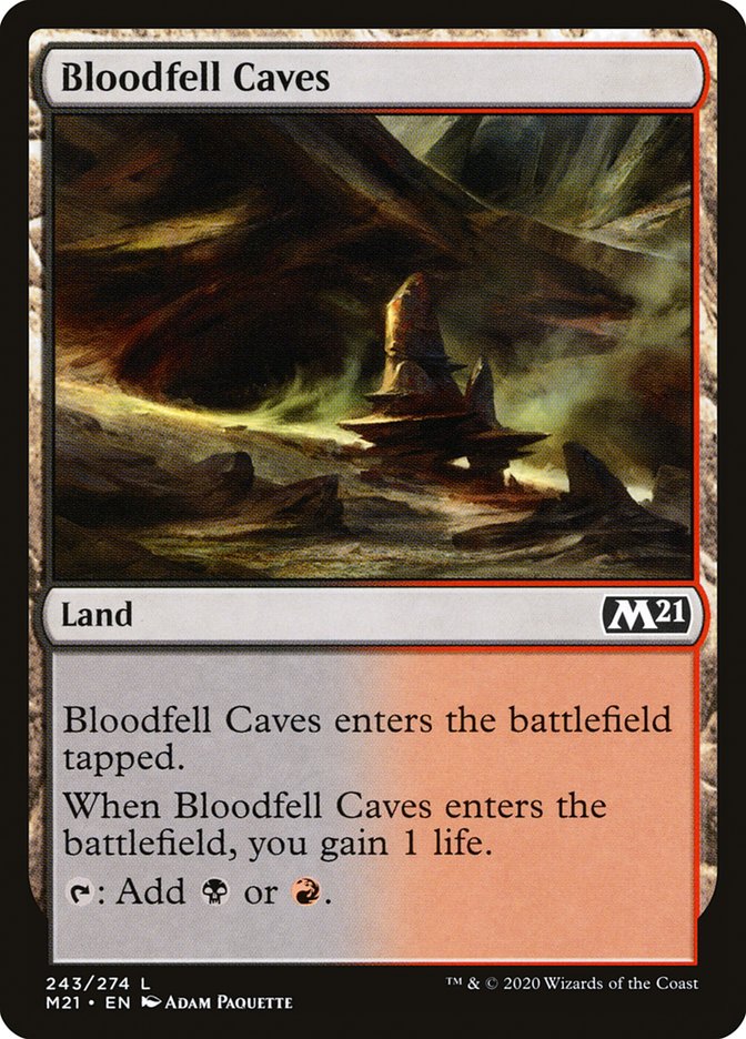 Bloodfell Caves [Core Set 2021] MTG Single Magic: The Gathering | Red Claw Gaming