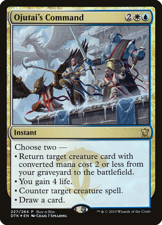 Ojutai's Command (Buy-A-Box) [Dragons of Tarkir Promos] MTG Single Magic: The Gathering | Red Claw Gaming