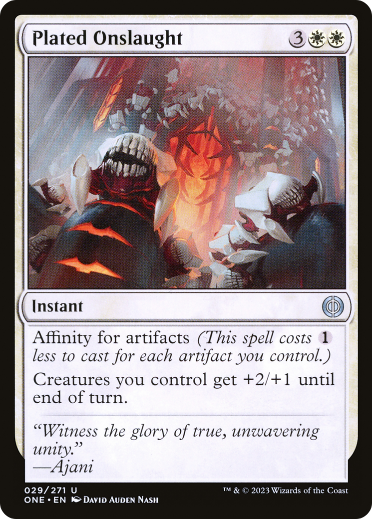 Plated Onslaught [Phyrexia: All Will Be One] MTG Single Magic: The Gathering | Red Claw Gaming