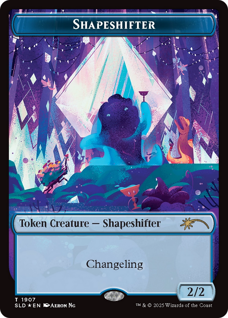Shapeshifter Token (1907) (Double Rainbow Foil) [Secret Lair Drop Series] MTG Single Magic: The Gathering | Red Claw Gaming