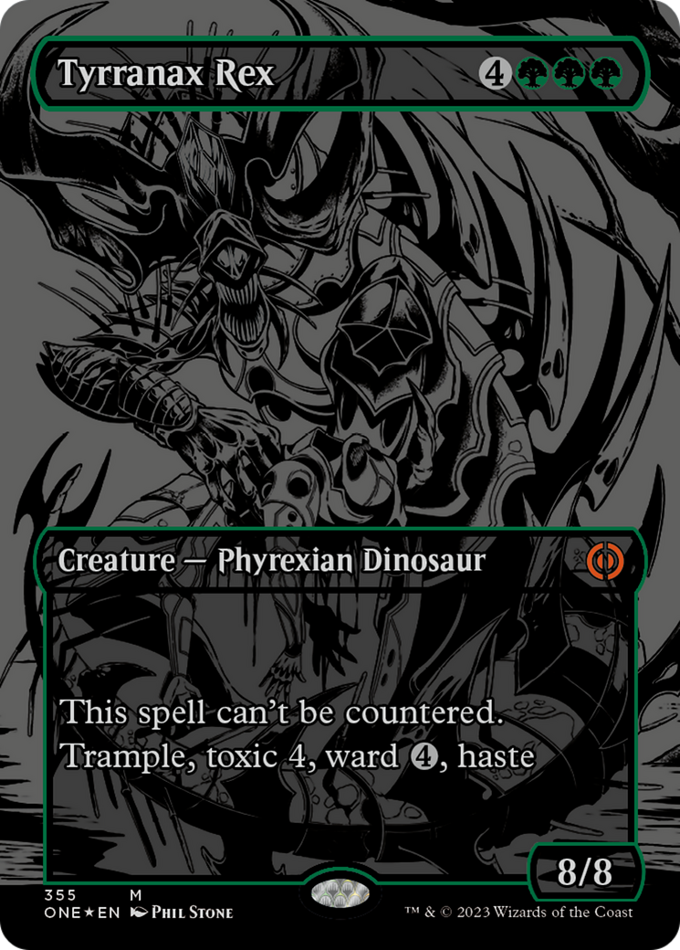 Tyrranax Rex (Oil Slick Raised Foil) [Phyrexia: All Will Be One] MTG Single Magic: The Gathering | Red Claw Gaming